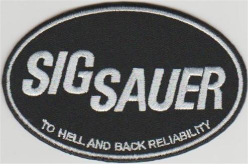 Sig Sauer stoffen opstrijk patch embleem #2, Verzamelen, Kleding en Patronen, Nieuw, Verzenden