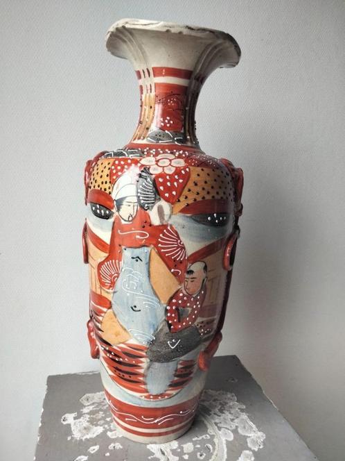Oosterse vaas keramiek satsuma samoerai, Antiquités & Art, Art | Art non-occidental, Enlèvement ou Envoi