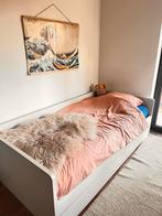 Bed met bedlade, Huis en Inrichting, Slaapkamer | Bedden, Ophalen, 90 cm, Eenpersoons, Hout