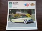 Lincoln - Edito Service kaarten auto bouwperiode 1951-1992, Verzamelen, Ophalen of Verzenden, Zo goed als nieuw, Auto's