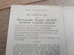 Bp zuster Agnes - Moerzeke, 1889-1968 onderwijzeres, Baetens, Ophalen of Verzenden