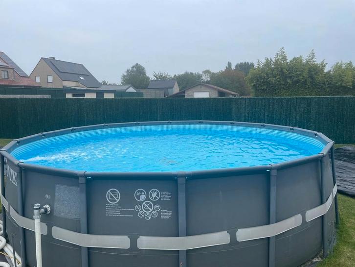 Intex zwembad Ultra XTR pool 5,49 diameter x 1,32 hoog, Tuin en Terras, Zwembaden, Zo goed als nieuw, Opzetzwembad, 120 cm of meer
