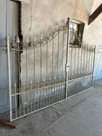 Prachtig dubbel sierhekken of poort, Tuin en Terras, Tuinhekken en Hekwerk, Ophalen, Gebruikt, IJzer, Tuinhek