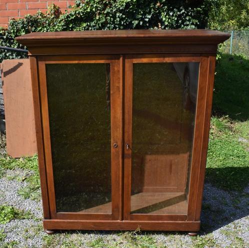 Vitrine en acajou, Huis en Inrichting, Kasten | Vitrinekasten, Gebruikt, 150 tot 200 cm, 100 tot 150 cm, 25 tot 50 cm, Glas, Ophalen