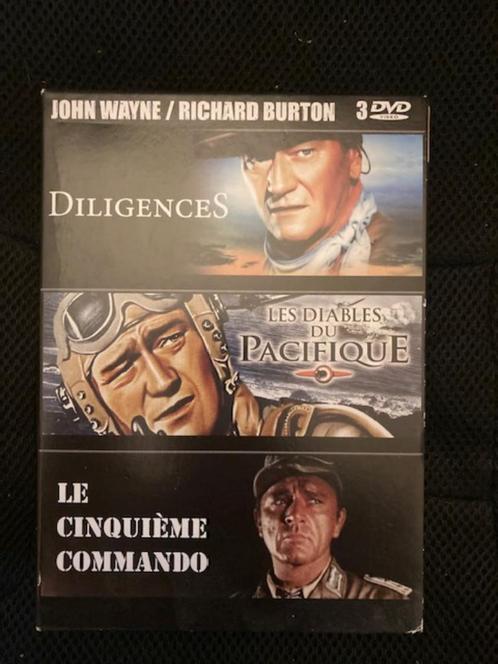 John Wayne/Richard Burton dvd-boxset (3 dvd's)., Cd's en Dvd's, Dvd's | Actie, Zo goed als nieuw, Actie, Boxset, Vanaf 12 jaar