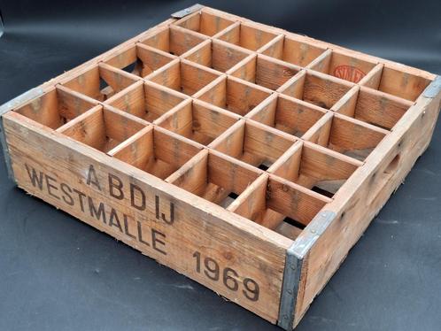 oude bierbak ABDIJ WESTMALLE, 1969, Verzamelen, Biermerken, Zo goed als nieuw, Overige typen, Overige merken, Ophalen of Verzenden