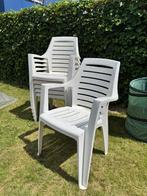 tuinstoel wit plastic, Tuin en Terras, Tuinstoelen, Ophalen, Zo goed als nieuw, Plastic, Stapelbaar
