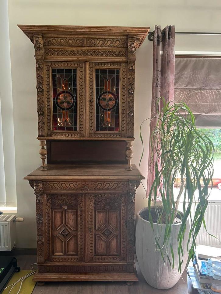 LagerePrijs!Erg mooie,unieke antieke buffetkast/barkast, Antiek en Kunst, Antiek | Meubels | Kasten, Ophalen of Verzenden