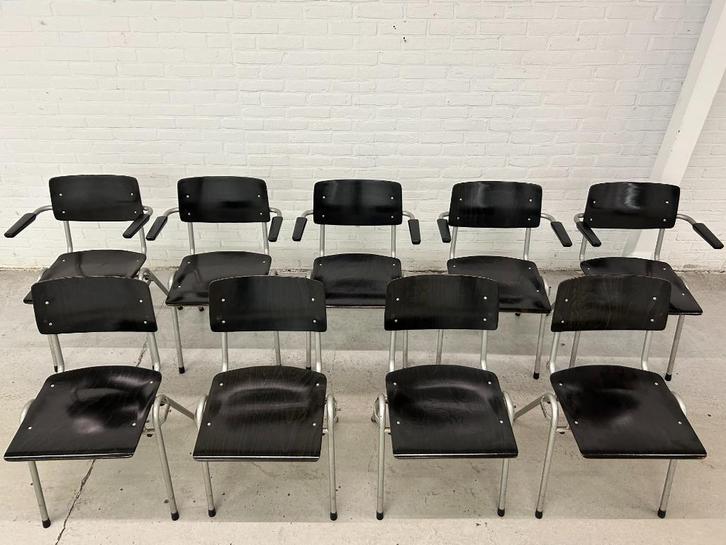 Vintage design Obo stoelen, Huis en Inrichting, Stoelen, Hout, Metaal, Verzenden