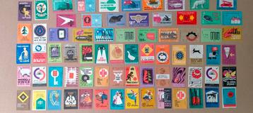 LOT UNIQUE étiquettes de boîtes d'allumettes pologne 1960-69