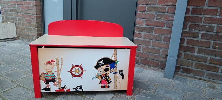 Houten Piraat Opbergkist | speelgoedbank, Huis en Inrichting, Woonaccessoires | Kisten, Zo goed als nieuw, Minder dan 50 cm, 50 tot 75 cm