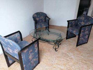 3 Fauteuils vintages, Enlèvement, Utilisé, Tissus