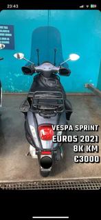 Vespa Sprint Euro5 2021 8 km, Comme neuf, Enlèvement ou Envoi, Classe A (25 km/h), Essence