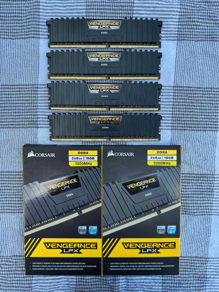 Corsair Vengeance LPX DDR4 3200MHz 4×8 GB (32GB) CL16, Computers en Software, RAM geheugen, Zo goed als nieuw, Desktop, 32 GB