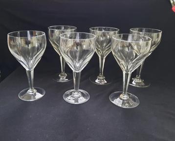 VSL,6 grands verres cristal taillé. Nestor., Enlèvement ou Envoi