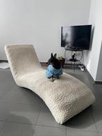 Stoel zetel fauteuil chaise longue teddy wit, Huis en Inrichting, Ophalen, Zo goed als nieuw