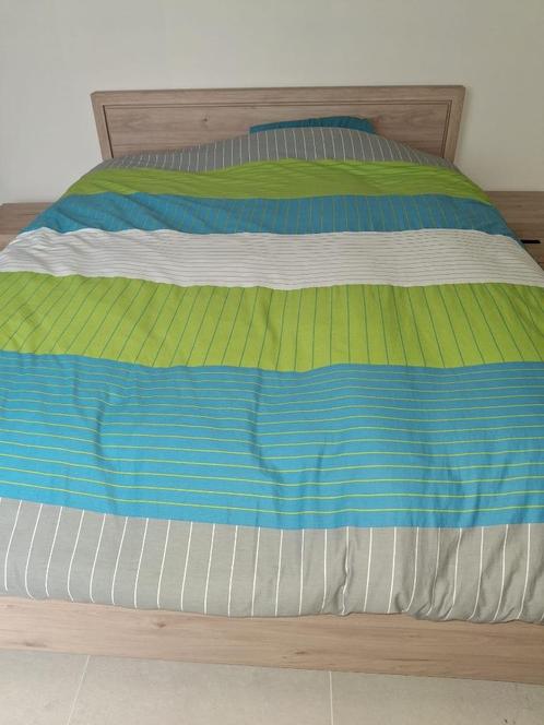 Slaapkamer, Huis en Inrichting, Slaapkamer | Bedden, Zo goed als nieuw, Tweepersoons, 160 cm, 200 cm, Bruin, Ophalen