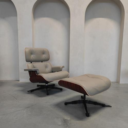 Vitra Eames Lounge chair - Palissander - Dark sand leder, Antiek en Kunst, Antiek | Meubels | Stoelen en Sofa's, Ophalen of Verzenden