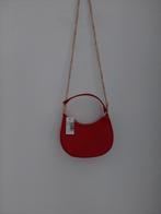 Sac en cuir rouge à bandoulière dorée Made in Italy, Enlèvement ou Envoi, Neuf, Rouge, Cuir