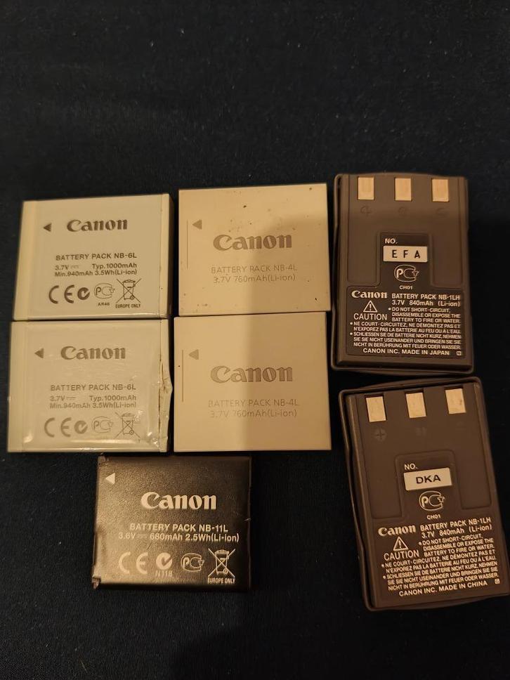 Batterie pour appareil photo Canon, Lumix, Sony, ... 10€/u, Audio, Tv en Foto, Fotografie | Accu's en Batterijen, Refurbished
