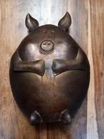 Statue cochon métal bronze Hauteur 50cm, Jardin & Terrasse, Enlèvement, Neuf