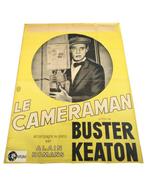 Grote 1960s  Franse Filmposter “ Le Cameraman “, Verzamelen, Merken en Reclamevoorwerpen, Ophalen, Gebruikt, Reclamebord