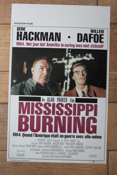 filmaffiche Gene Hackman Mississippi Burning filmposter, Verzamelen, Posters, Zo goed als nieuw, Film en Tv, A1 t/m A3, Rechthoekig Staand