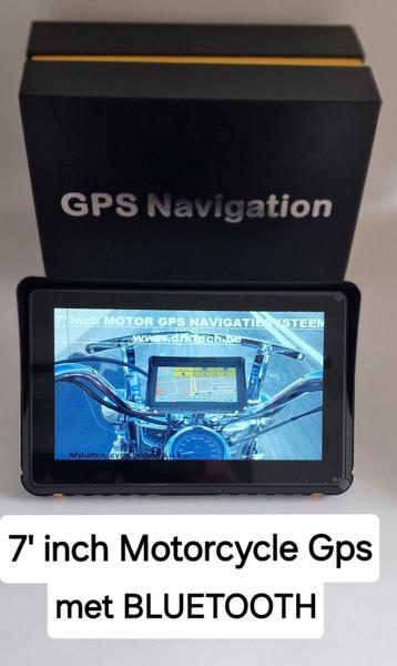 7' inch MOTOR GPS Navigatie Waterdicht IGO Eu Map.BLUETOOTH