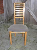 6 moderne eiken stoelen te koop ., Huis en Inrichting, Ophalen, Hout, Gebruikt, Bruin