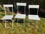 Oude opvouwbare  cafe/ bistrostoelen, Ophalen, Zo goed als nieuw, Metaal