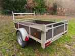 Enkelas aanhangwagen gegalvaniseerd L2m B1,32m 750kg met id, Auto diversen, Aanhangers en Bagagewagens, Ophalen, Gebruikt