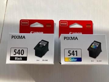 Canon PG-540 en 541: zwart en kleur, Computers en Software, Printerbenodigdheden, Ophalen of Verzenden, Cartridge, Canon