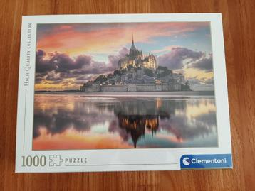 Nieuwe Puzzel Clementoni 1000 stuks Mont Saint Michel beschikbaar voor biedingen