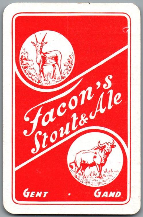 speelkaart - LK8581 - Facon's stout & ale Gent, Verzamelen, Speelkaarten, Jokers en Kwartetten, Zo goed als nieuw, Speelkaart(en)