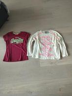 Super dry, bordeaux M en wit L, samen, Kleding | Dames, T-shirts, Ophalen, Zo goed als nieuw, Wit
