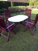 Tuinstel, Tuin en Terras, Ophalen, 4 zitplaatsen, Kunststof, Gebruikt