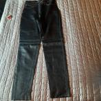 ZWARTE ECHT LEDER HERENJEANS-model*SMALL*ITALY*1xGEDRAGEN*, Kleding | Heren, Ophalen, Zwart, Zo goed als nieuw, Maat 46 (S) of kleiner