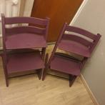 2 paarse trip trap stoelen, Ophalen, Zo goed als nieuw