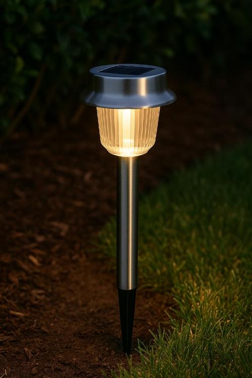 Draadloze Tuinlamp op Zonne-energie, Tuin en Terras, Buitenverlichting, Nieuw, Kunststof, Zonne-energie, Led, Verzenden