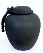 Urn steen handgemaakt 4 liter zwart, Enlèvement ou Envoi, Neuf