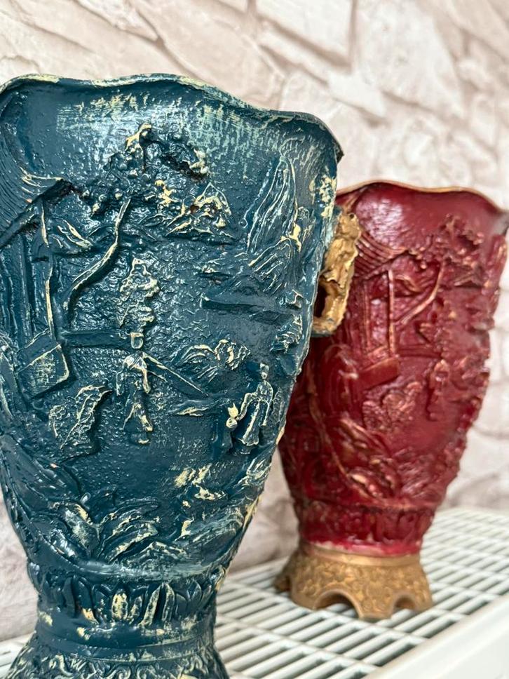40€ Decoratieve vazen in Chinese stijl (set van 2), Antiek en Kunst, Antiek | Vazen, Ophalen
