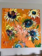Prachtig schilderij met zonnebloemen in hogere prijsklasse!, Antiek en Kunst, Kunst | Schilderijen | Klassiek, Ophalen of Verzenden
