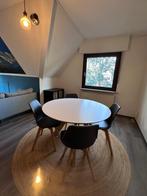 Ronde eettafel met 4 stoelen ; Scandinavische stijl, Huis en Inrichting, Ophalen, Zo goed als nieuw, Rond, Scandinavisch