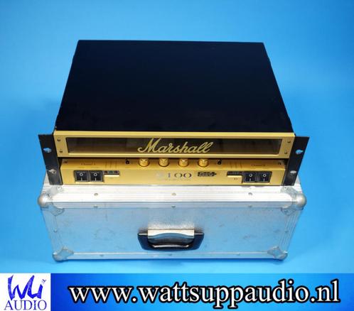 Marshall 9100 Dual MonoBloc Buizen versterker + Flightcase, Muziek en Instrumenten, Versterkers | Bas en Gitaar, Gebruikt, 50 tot 100 watt