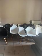 Witte en zwarte stoelen te koop met of zonder leuning, Huis en Inrichting, Stoelen, Ophalen, Gebruikt
