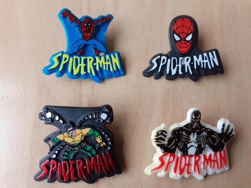 Lot van 4 Spiderman TAS Bonus Collector Pin Toy Biz, Collections, Jouets, Comme neuf, Enlèvement ou Envoi