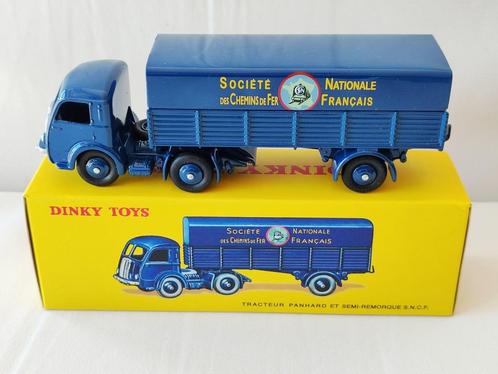 Dinky Atlas _ PANHARD tractor+oplegger SNCF_ ref.32 AB, Hobby en Vrije tijd, Modelauto's | 1:43, Zo goed als nieuw, Bus of Vrachtwagen