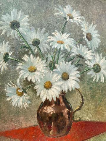 Schilderij met een klein madeliefje  beschikbaar voor biedingen