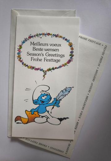 Smurfenwenskaart uit de jaren 1975/1980  beschikbaar voor biedingen