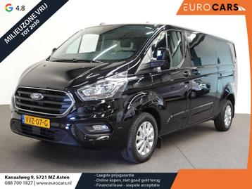 Ford Transit Custom 300 2.0 TDCI L2H1 Limited Automaat Dubbe, Auto's, Stof, Euro 6, 4 cilinders, Zwart
